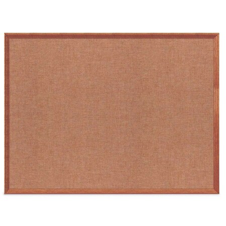 United Visual Products Decor Wood Combo Board, 60"x48", Walnut/White Porcelain & Ultramarine UV704DEFAB-WALNUT-WHTPORC-ULTMAR